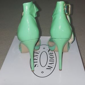 Mint green stilettos